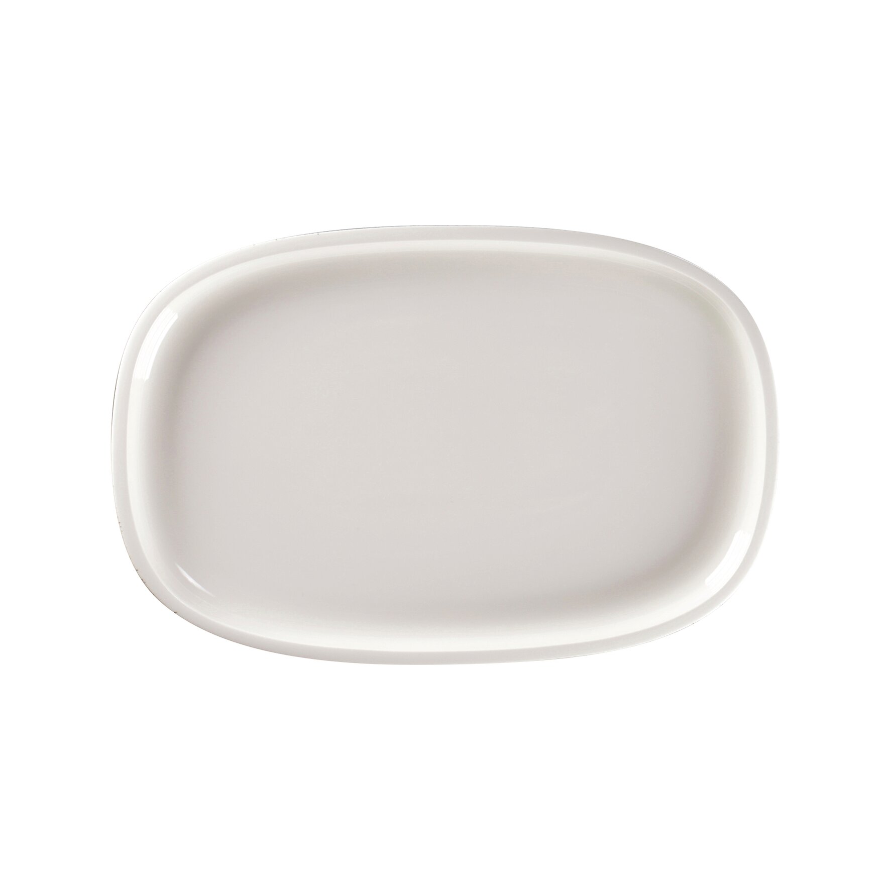 Ease, Platte oval flach 302 x 200 mm dual grey