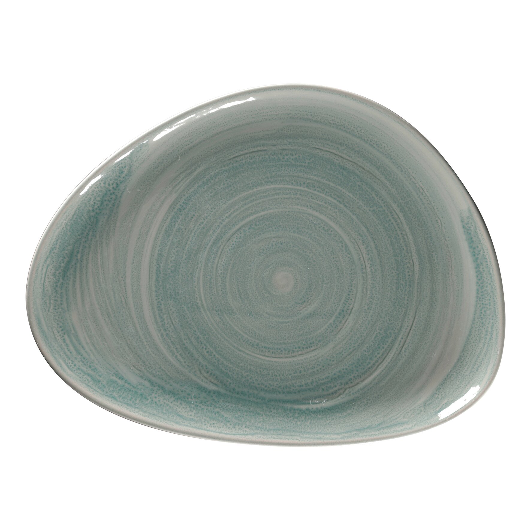 Spot, Teller flach organisch 326 x 250 mm  sapphire blue