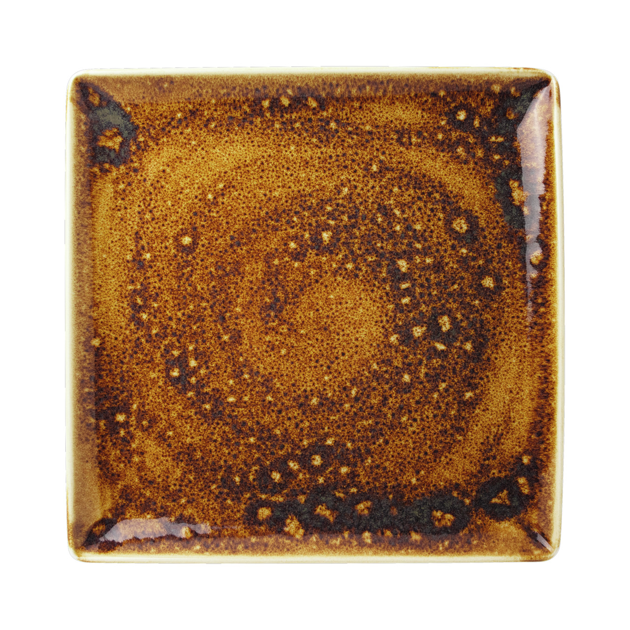Vesuvius, Platzteller 270 x 270 mm Amber