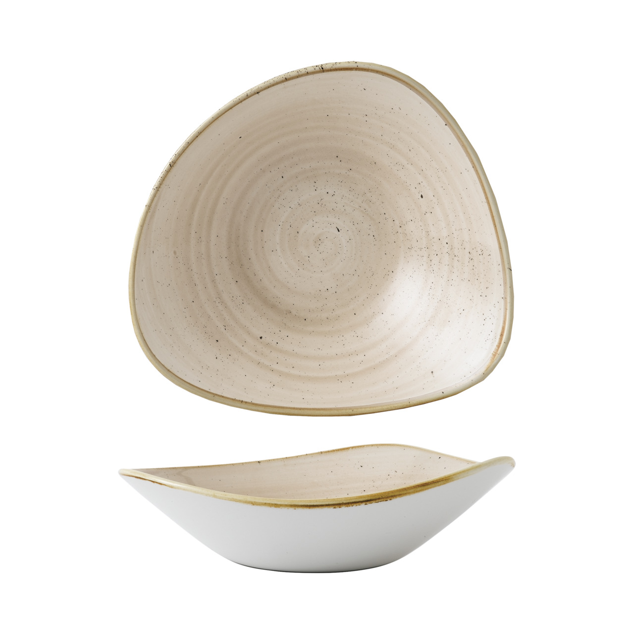 Stonecast, Bowl Lotus dreieckig ø 235 mm / 0,60 l Nutmeg Cream