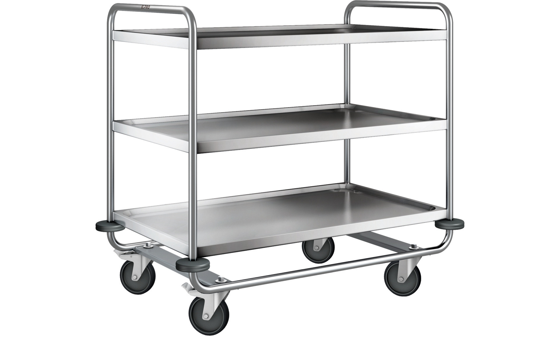 Servierwagen 3 Borde / 1000 x 600 mm / mit Rollen stahlverzinkt/Tragkraft 200kg