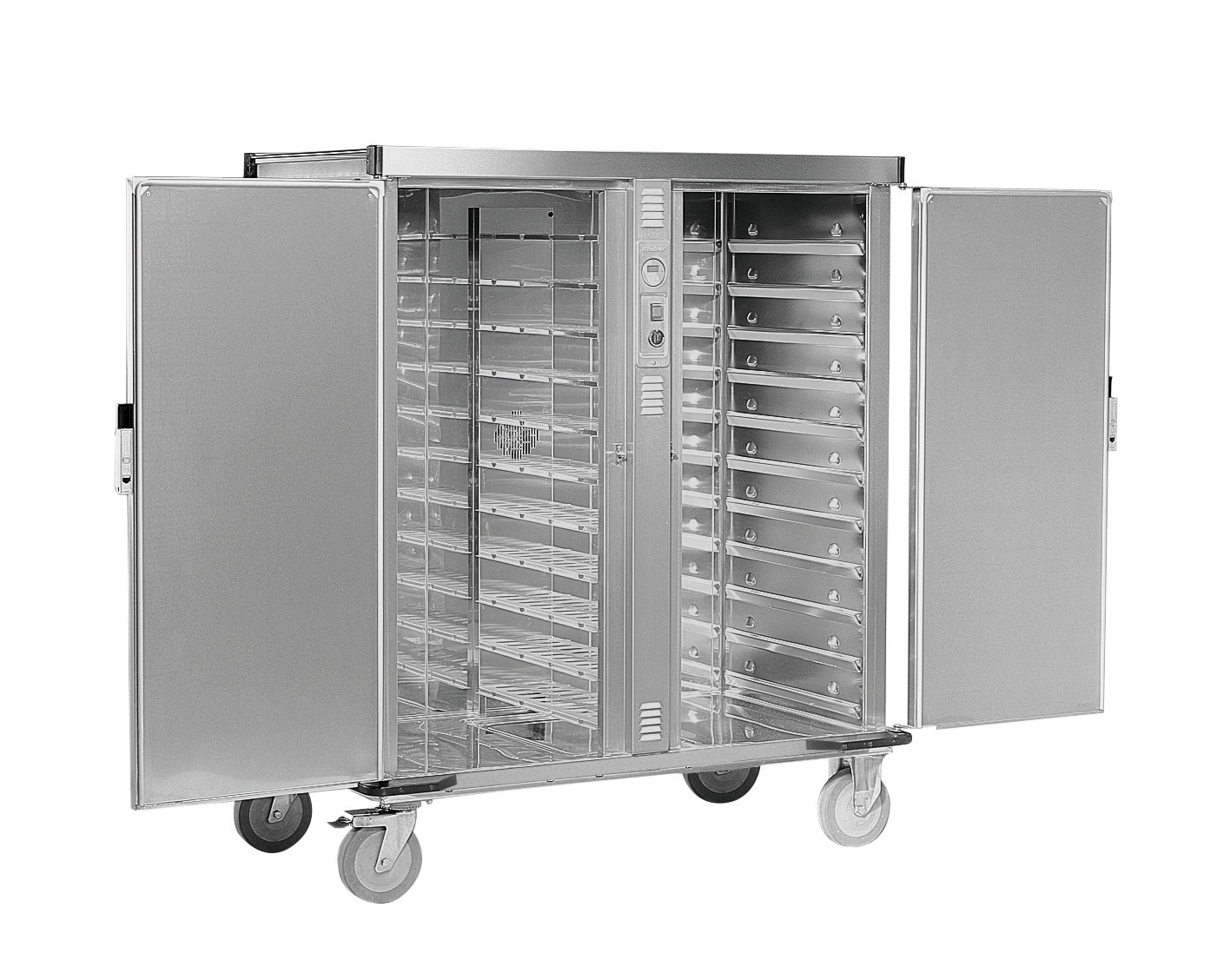 Bankettwagen beheizt / 2 x 11 Einschübe GN 2/1 / 1490 x 837 x 1712 mm