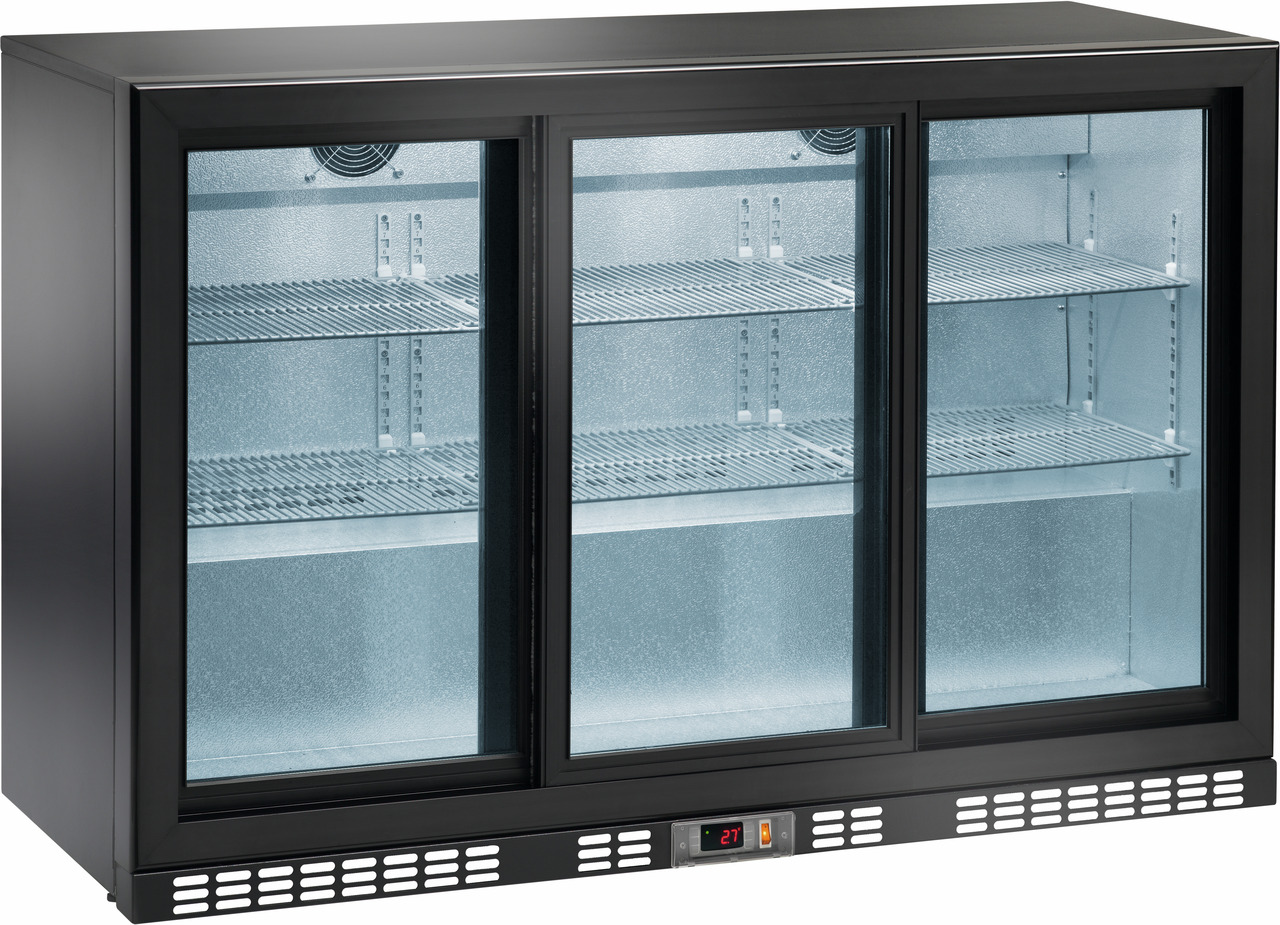 Flaschenkühlschrank 320 l 3 Glasschiebetüren 6 Roste