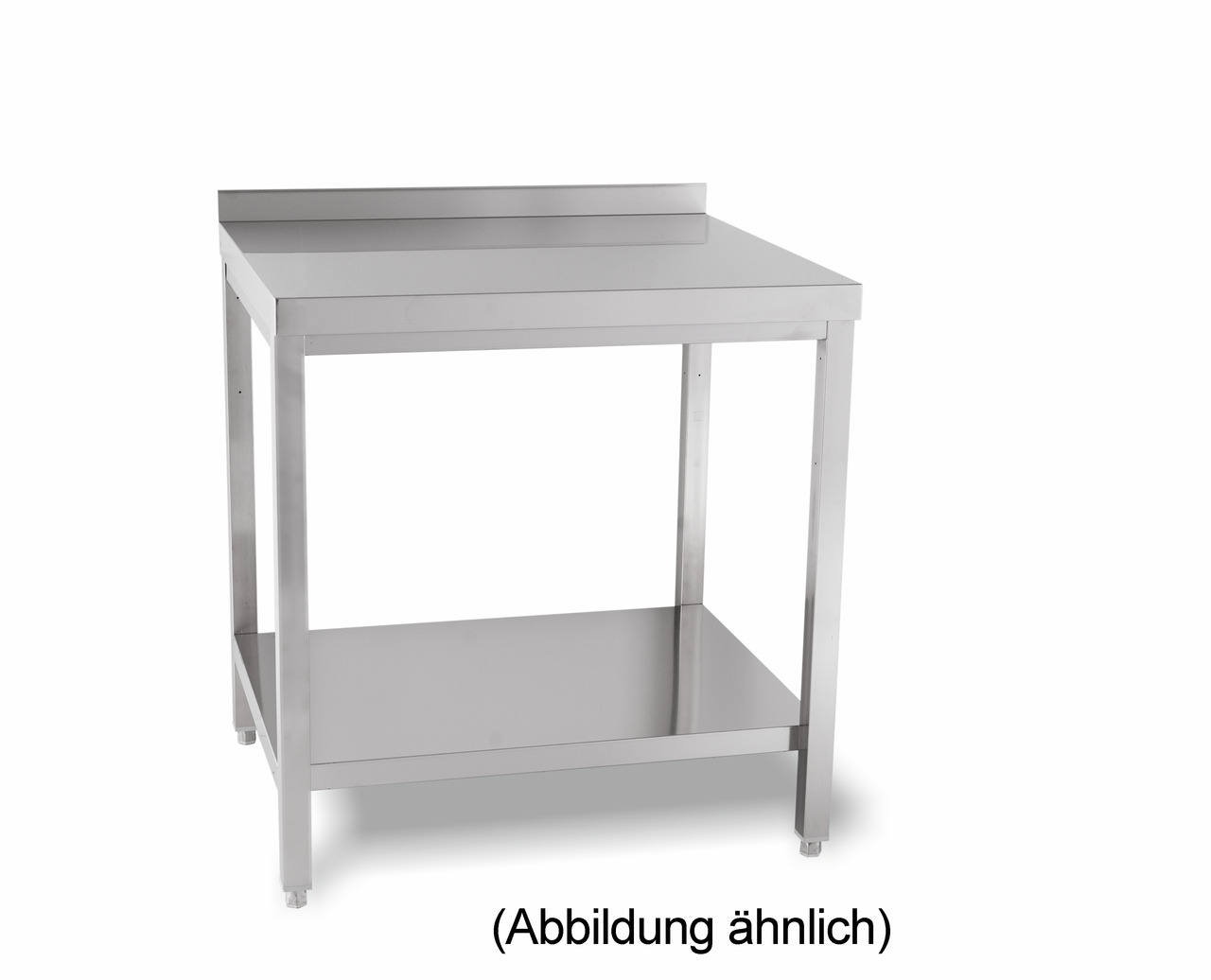 Arbeitstisch verschweißt mit Ablageboden mit 50 mm Aufkantung 1400 x 600 x 850 mm