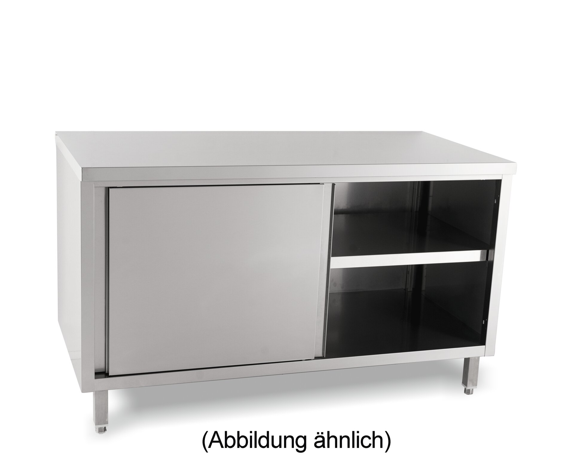 Durchreicheschrank mit Schiebetüren ohne Aufkantung 1000 x 700 x 850 mm