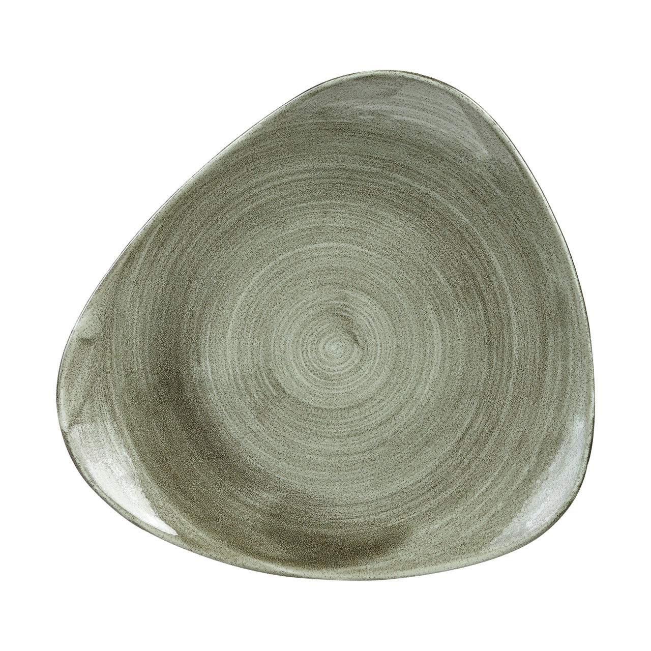 Stonecast Patina, Teller Lotus dreieckig 311 mm Burnished Green