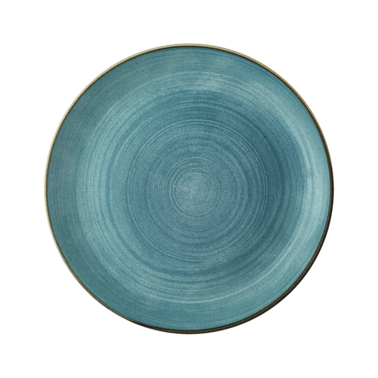 Stonecast Raw, Coupeteller flach ø 288 mm Blue