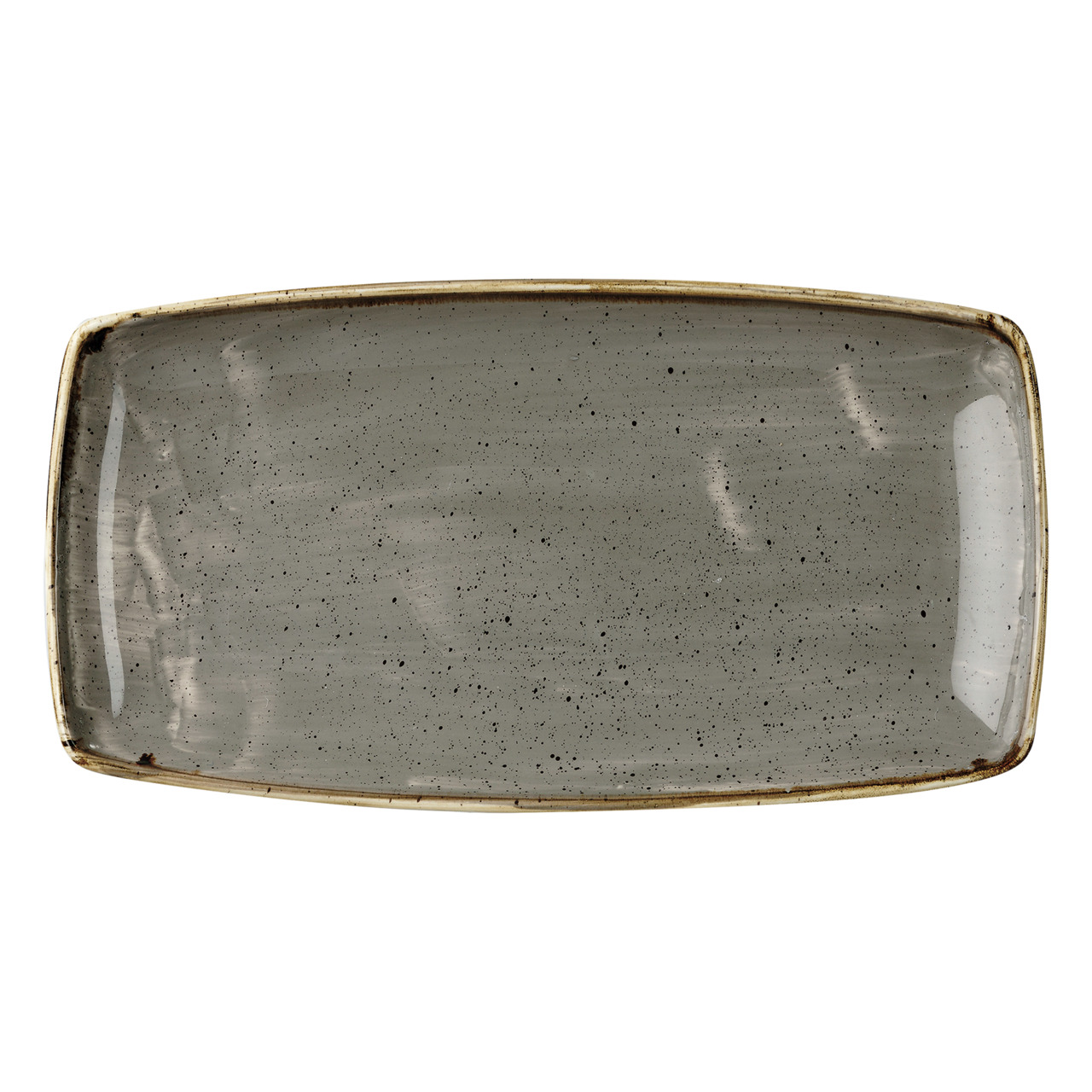 Stonecast, Teller rechteckig 345 x 185 mm Peppercorn Grey