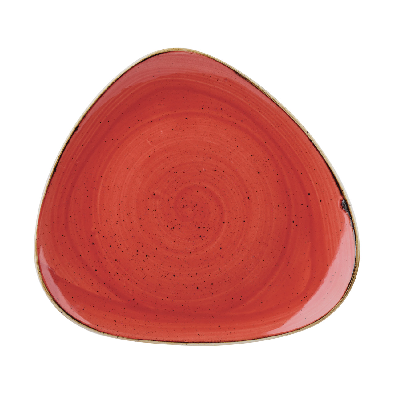 Stonecast, Teller Lotus dreieckig ø 311 mm Berry Red