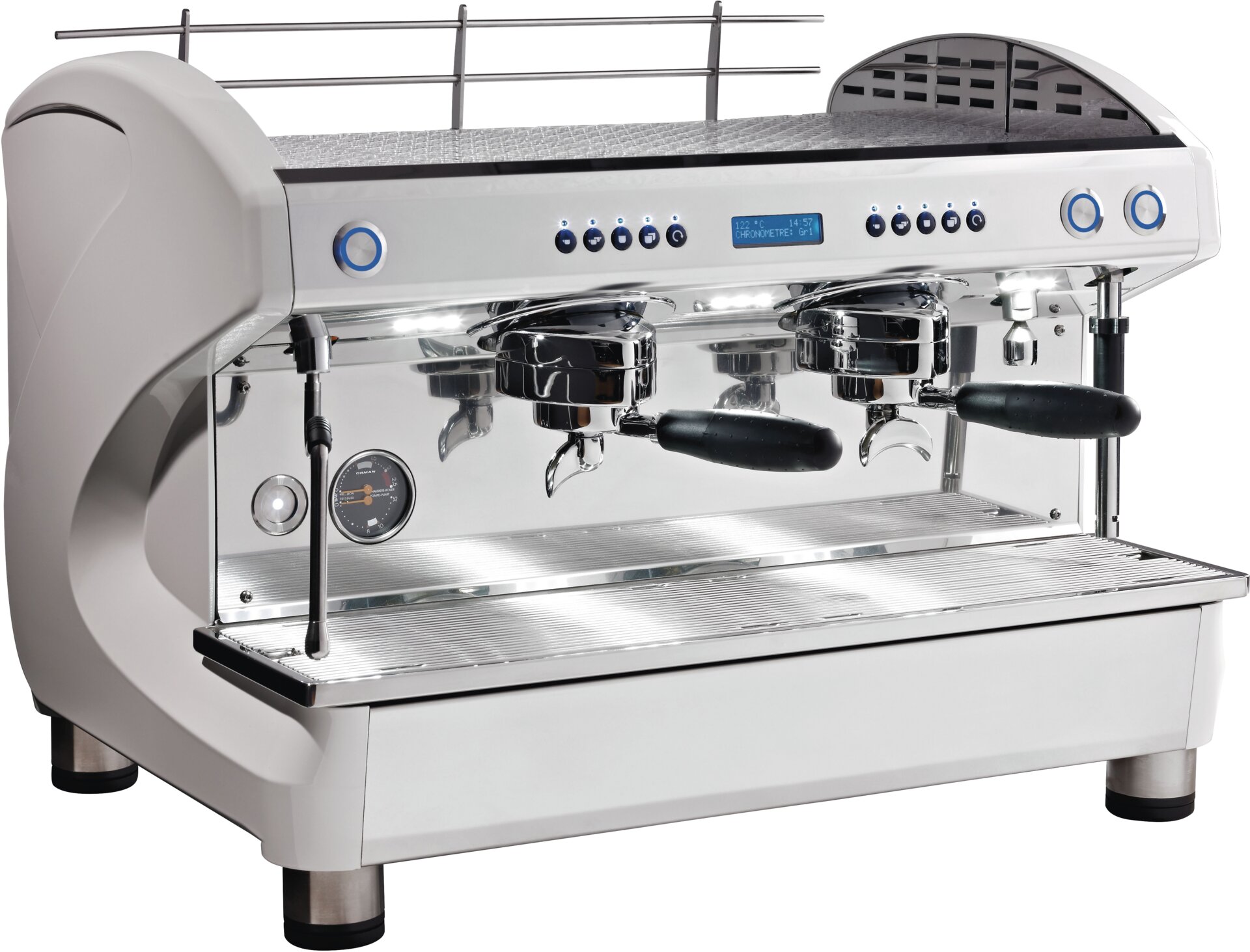 Kaffeehalbautomat Life 2 Aroma Perfect Latte Art Chrome 2-gruppig