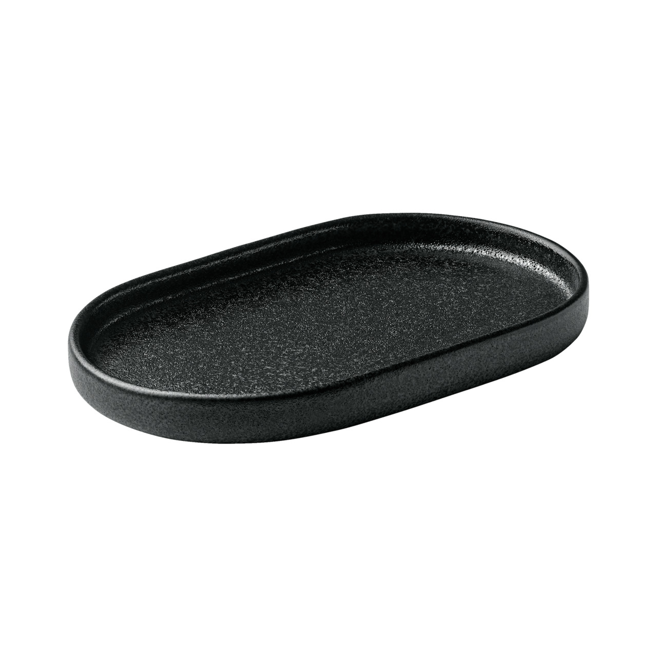 Nara, Platte oval 180 x 110 mm schwarz