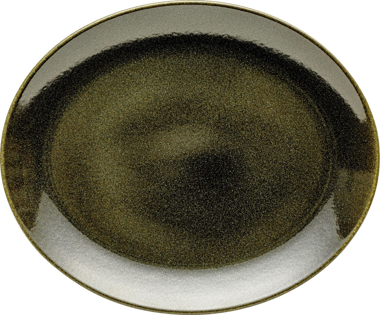 Porzellanserie "Shine" Jungle Platte flach oval, 31x25,5cm