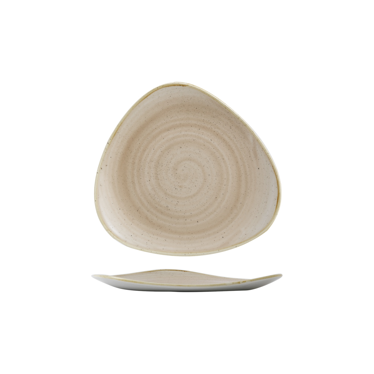 Stonecast, Teller Lotus dreieckig ø 192 mm Nutmeg Cream