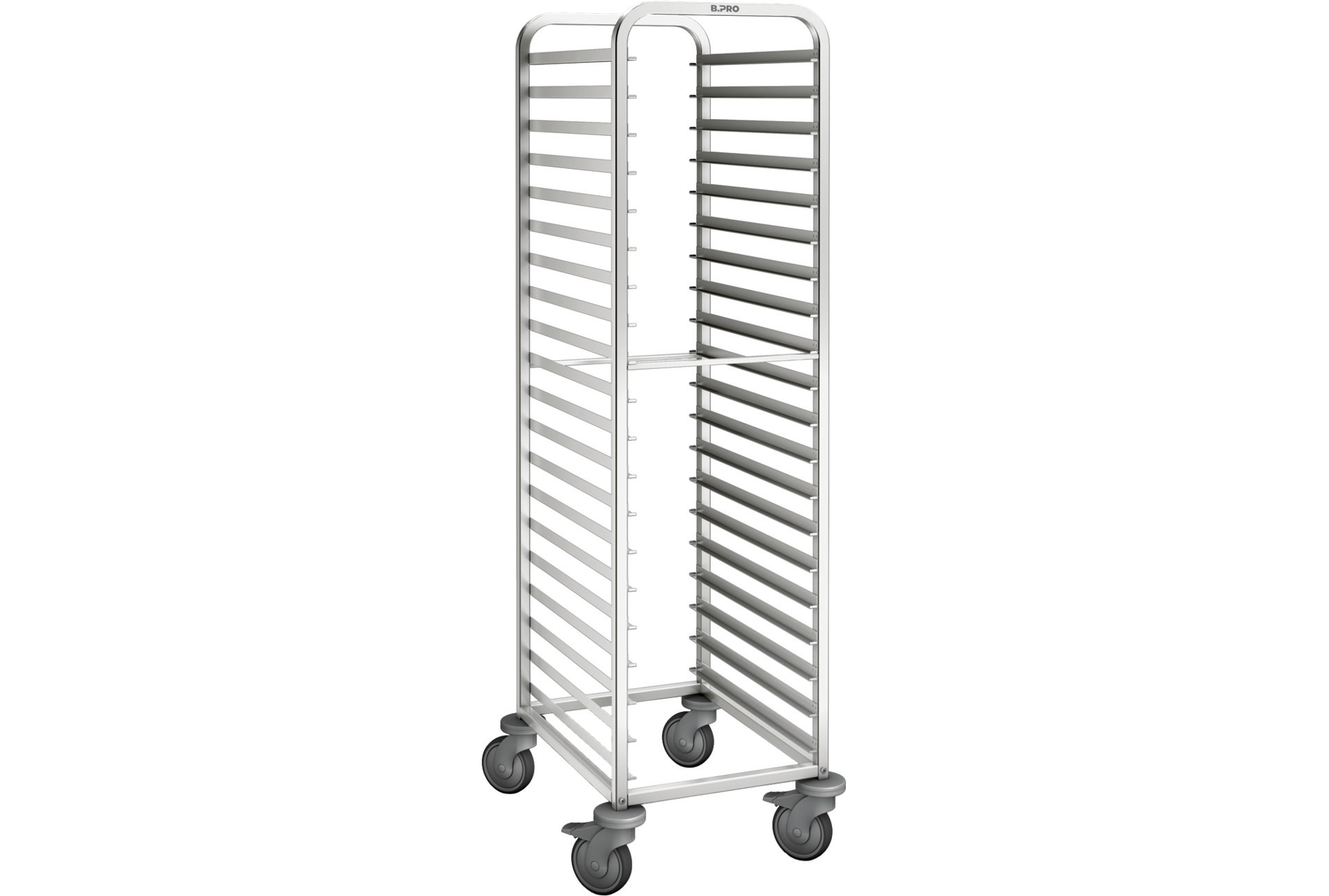 Regalwagen 20 x Backbleche 600 x 400 mm / mit Kunststoffrollen