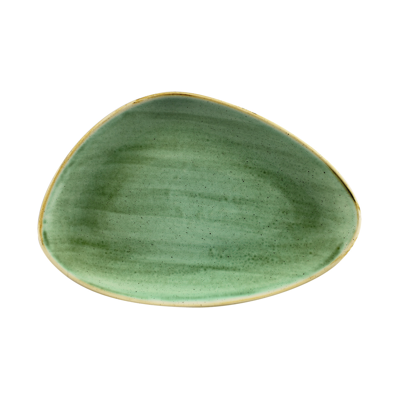 Stonecast, Teller Chefs dreieckig 305 x 205 mm Samphire Green