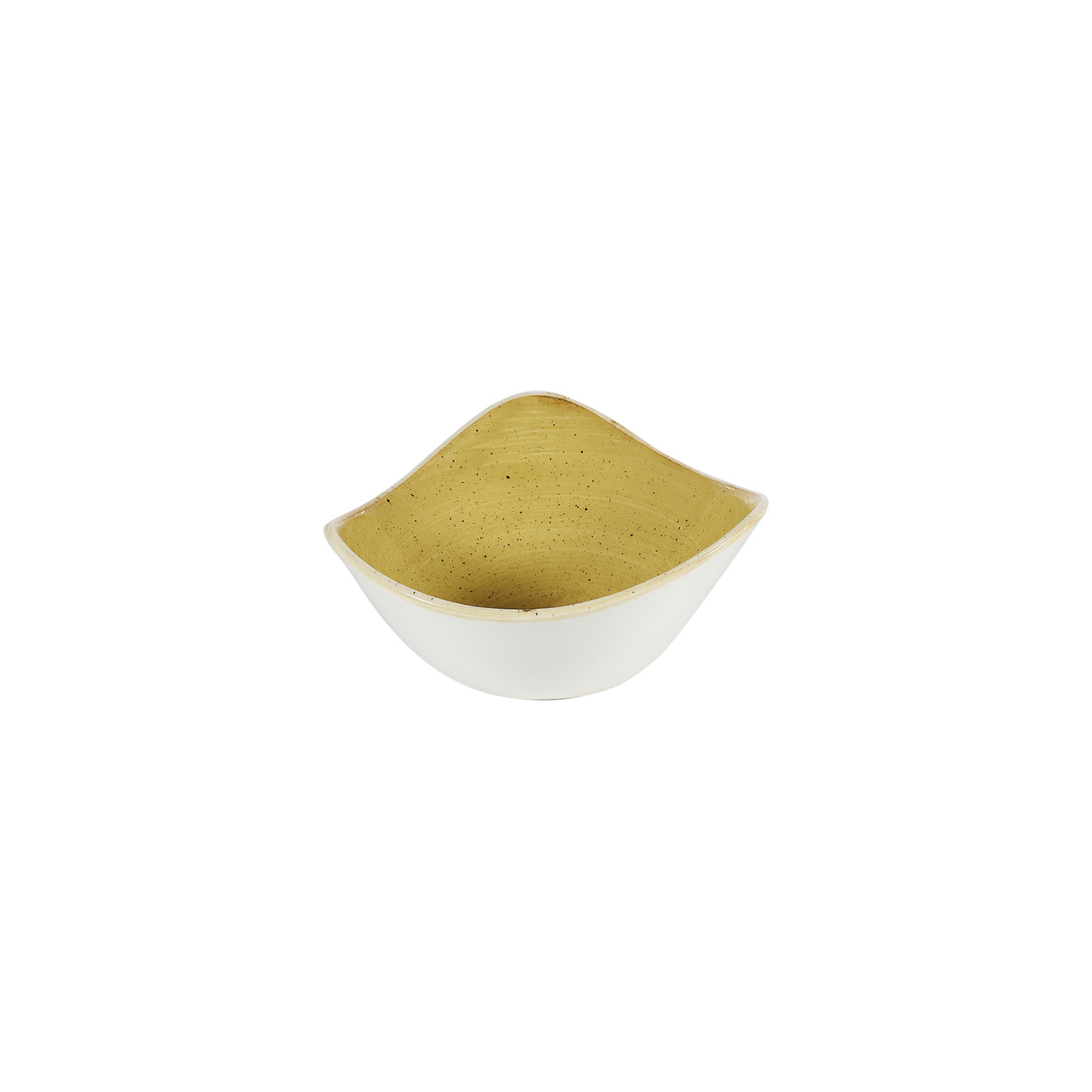 Stonecast, Bowl Lotus dreieckig ø 153 mm / 0,26 l Mustard Seed Yellow