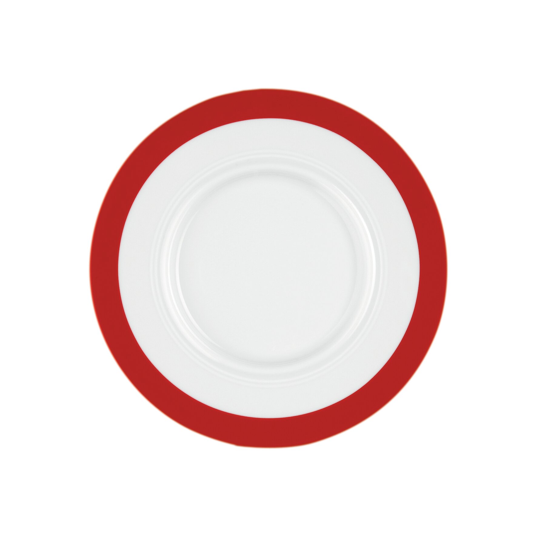 Vitalis, Suppen-Untertasse 175 x 160 mm dunkelrotes Band