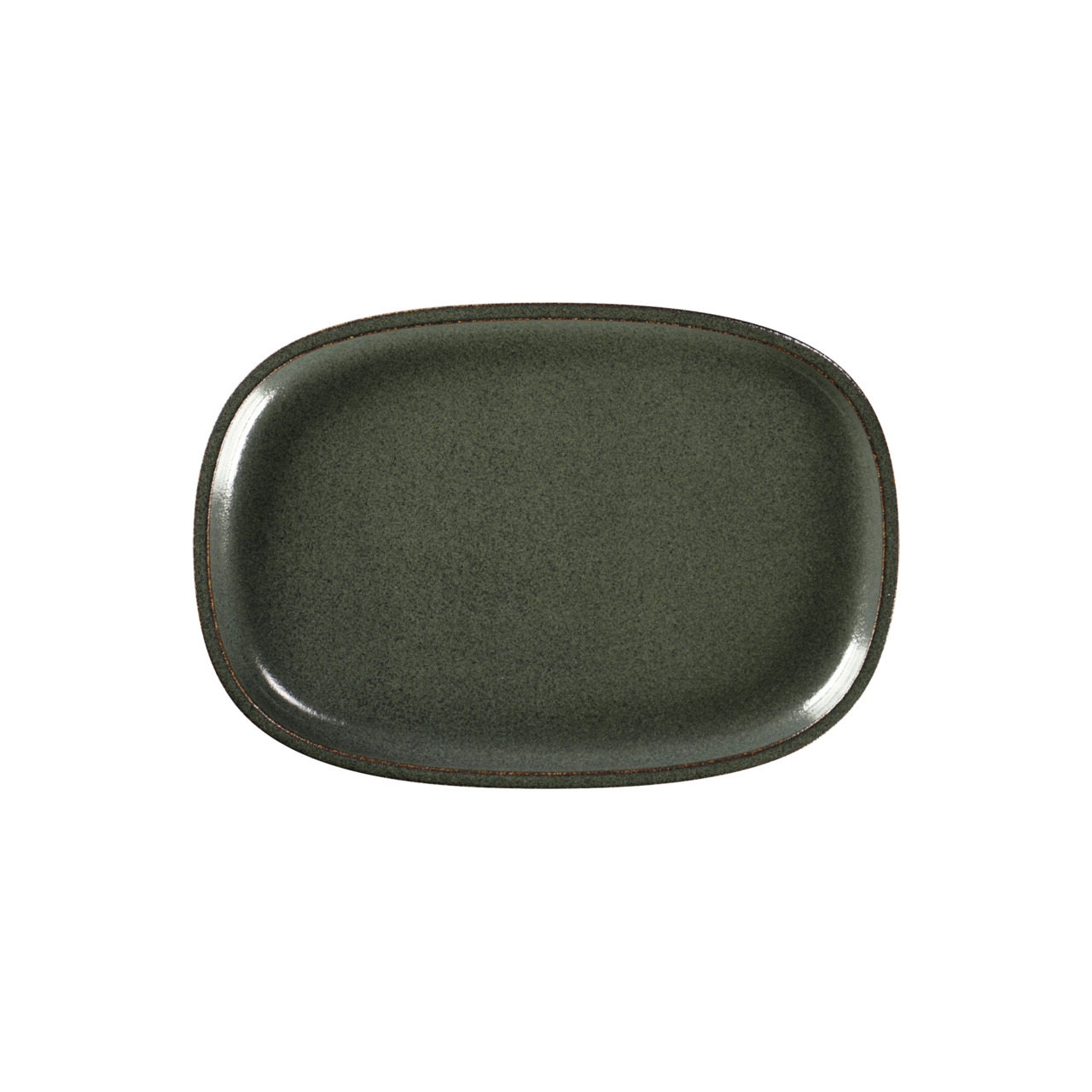 Ease, Platte oval flach 261 x 180 mm caldera green