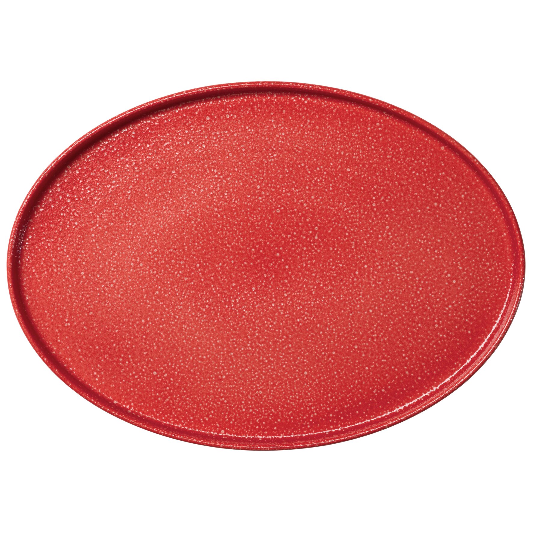 Good Mood, Teller flach oval 366 x 260 mm intense red