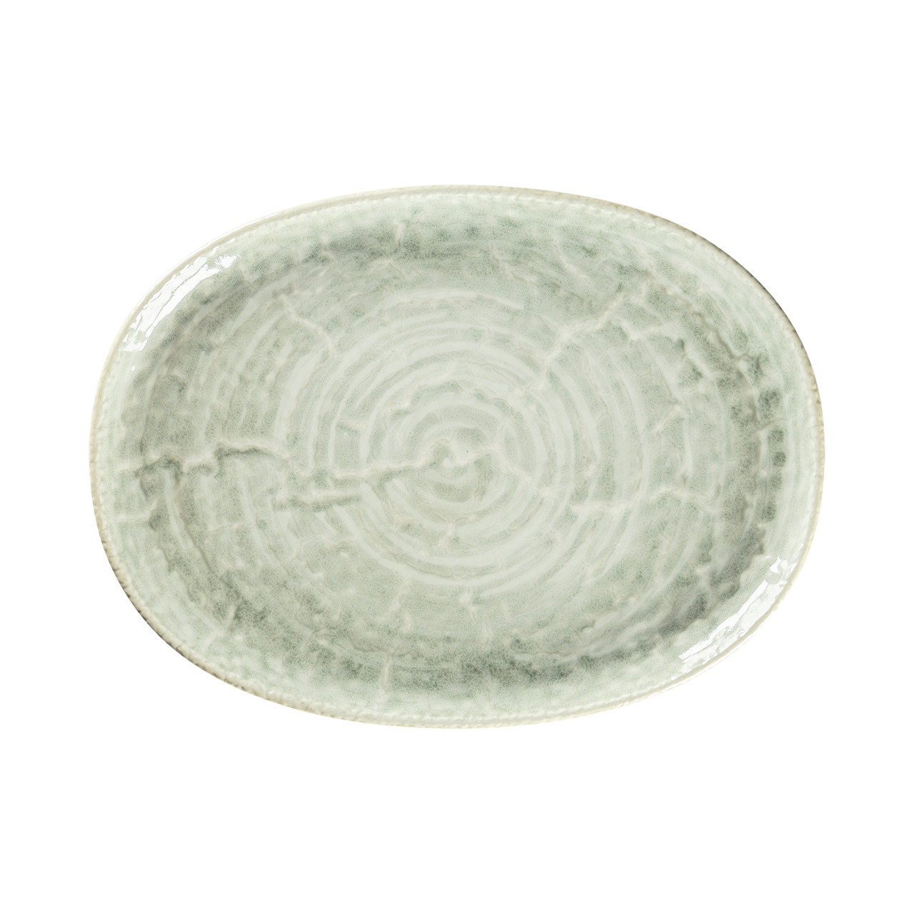 Krush, Coupplatte oval 320 x 240 mm Celadon green