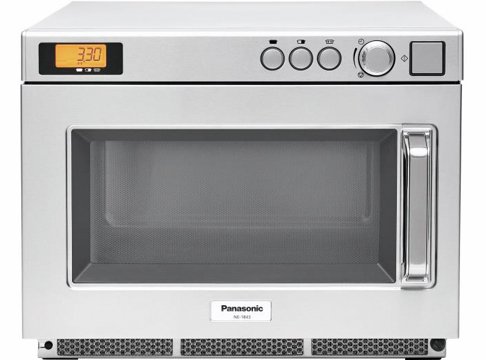 Panasonic-Mikrowelle NE-1843 1,8 kW 18 l mit Drehknopf 422 x 508 x 337 mm