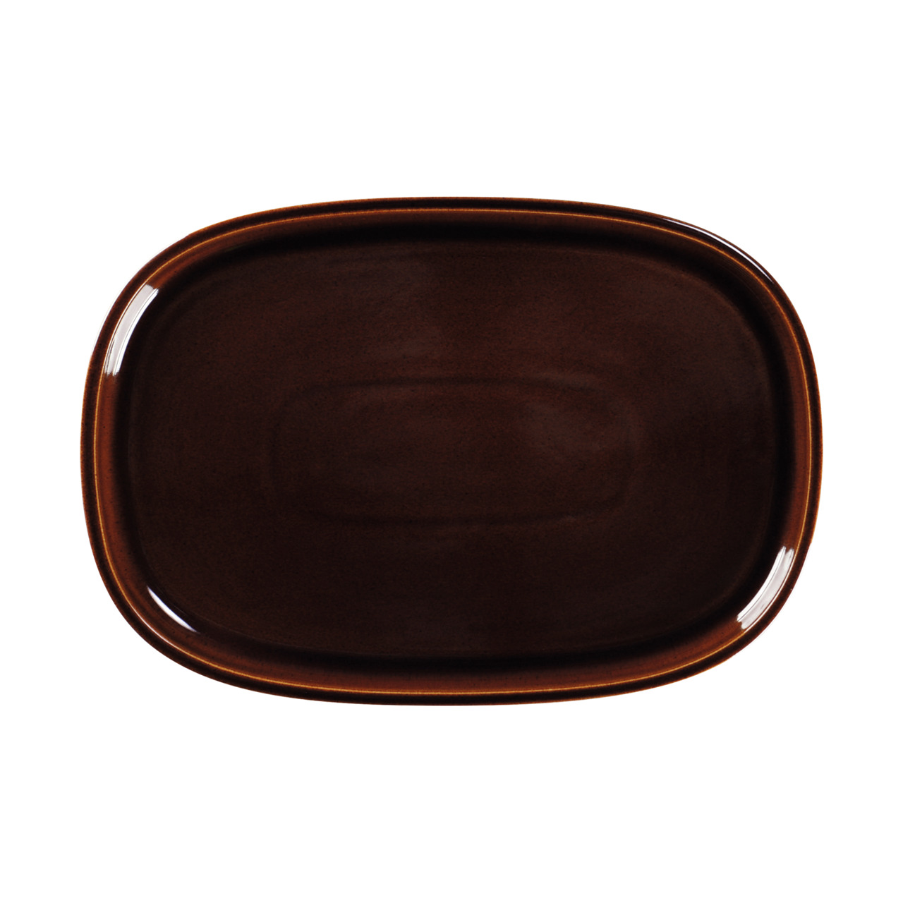 Ease, Platte oval flach 332 x 230 mm honey brown
