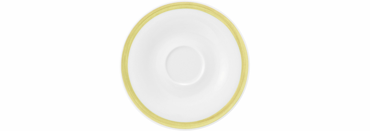 Community, Mocca-Untertasse ø 137 mm Pinselband ocker