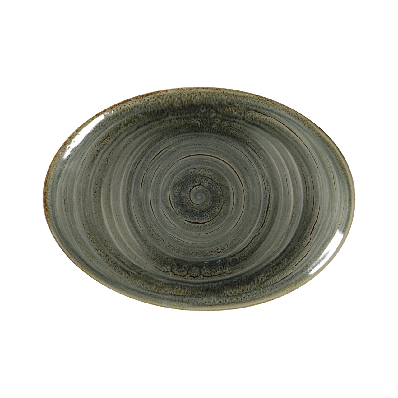 Spot, Platte oval 320 x 230 mm peridot green