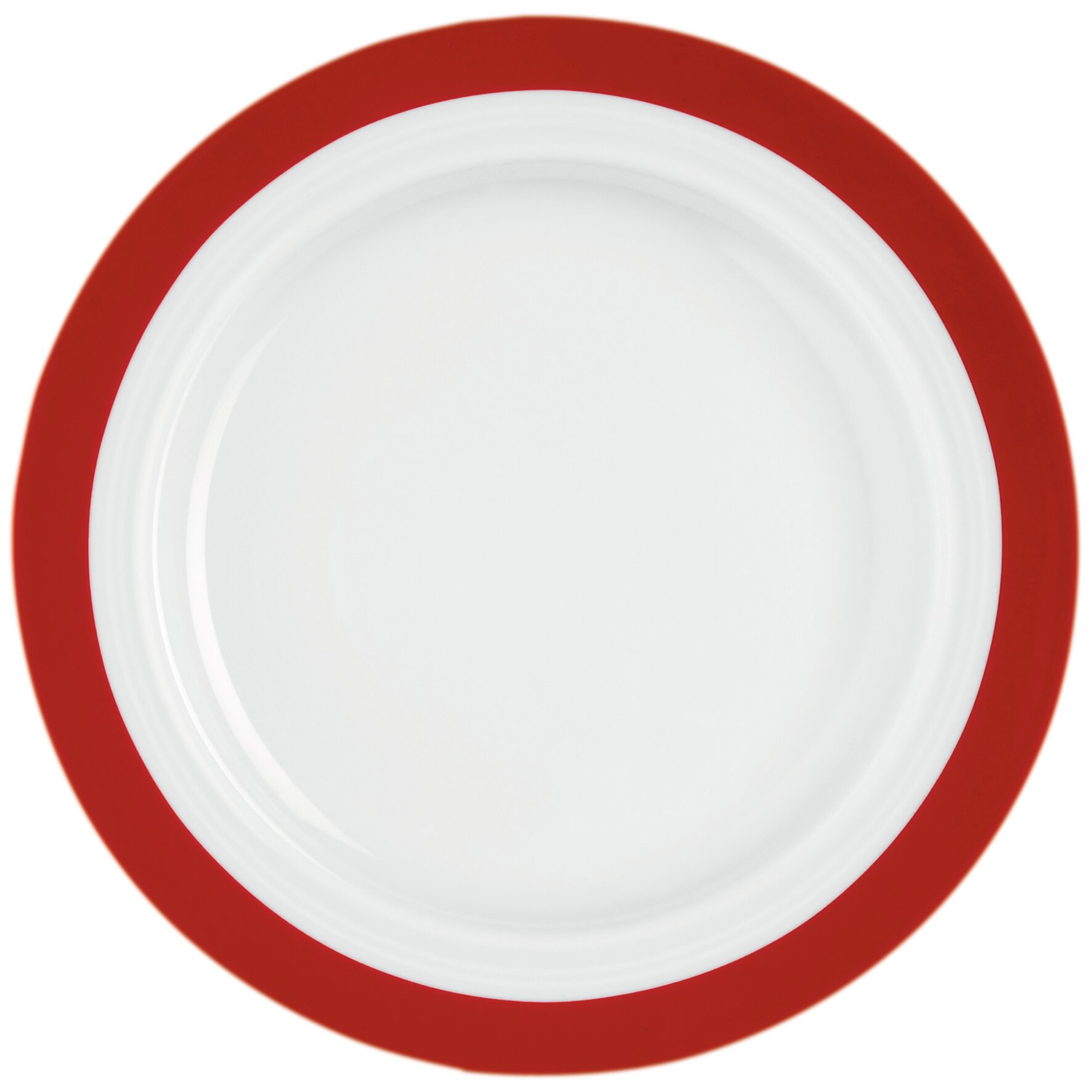 Vitalis, Teller flach ø 255 mm / 0,30 l dunkelrotes Band