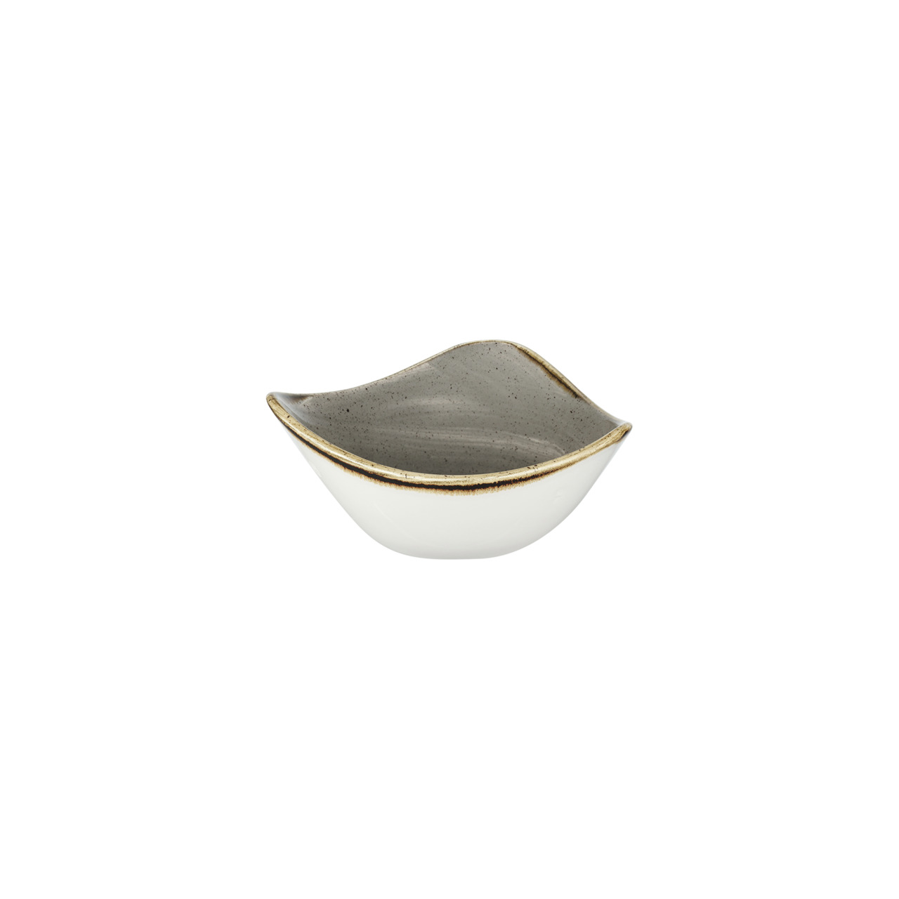 Stonecast, Bowl Lotus dreieckig 153 mm / 0,26 l Peppercorn Grey