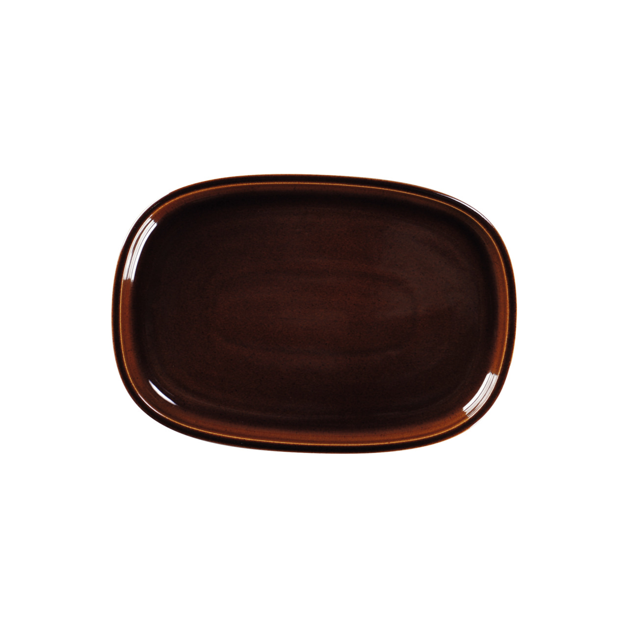 Ease, Platte oval flach 261 x 180 mm honey brown