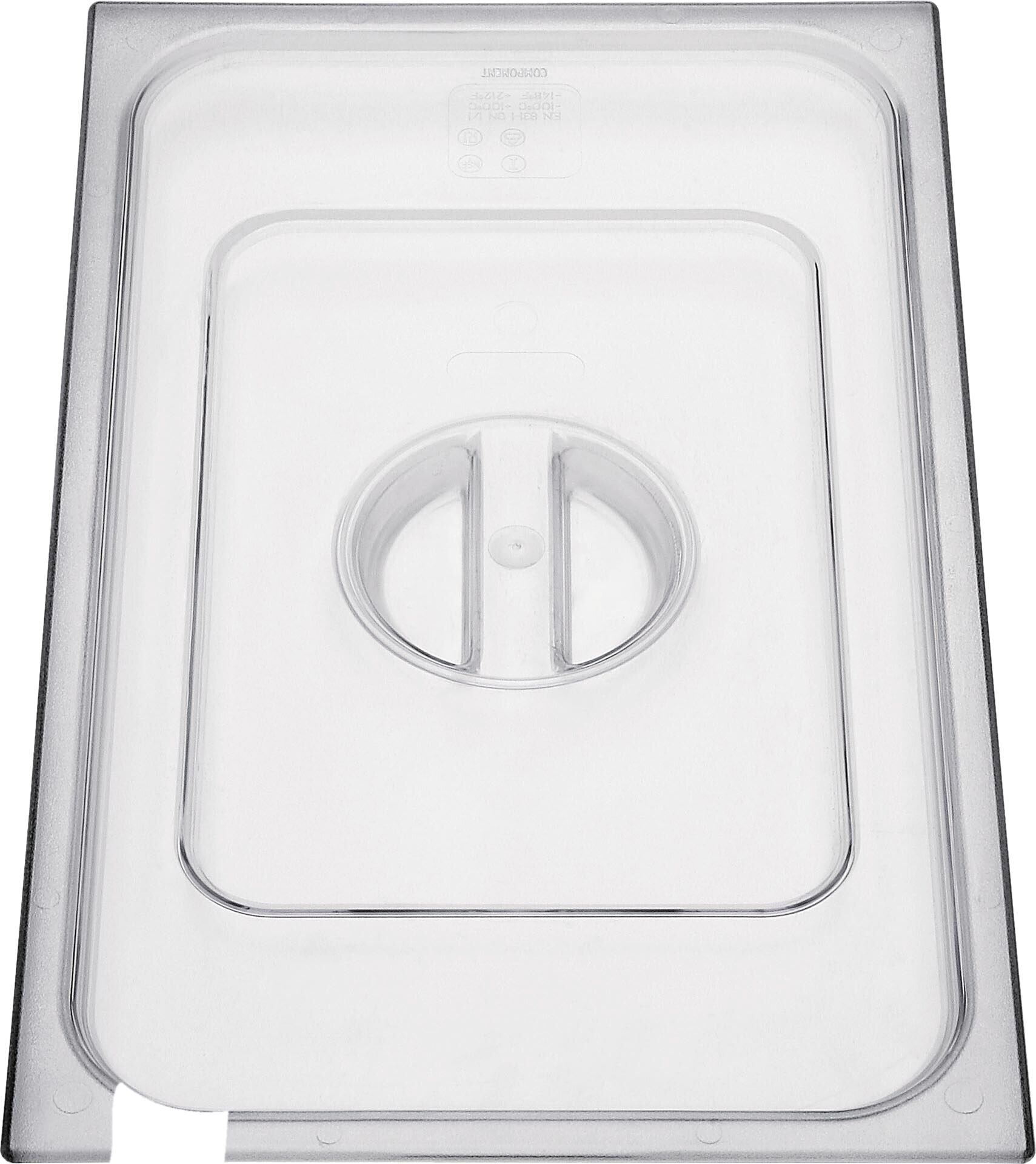 GN-Deckel mit Löffelausschnitt Polycarbonat für 1/4