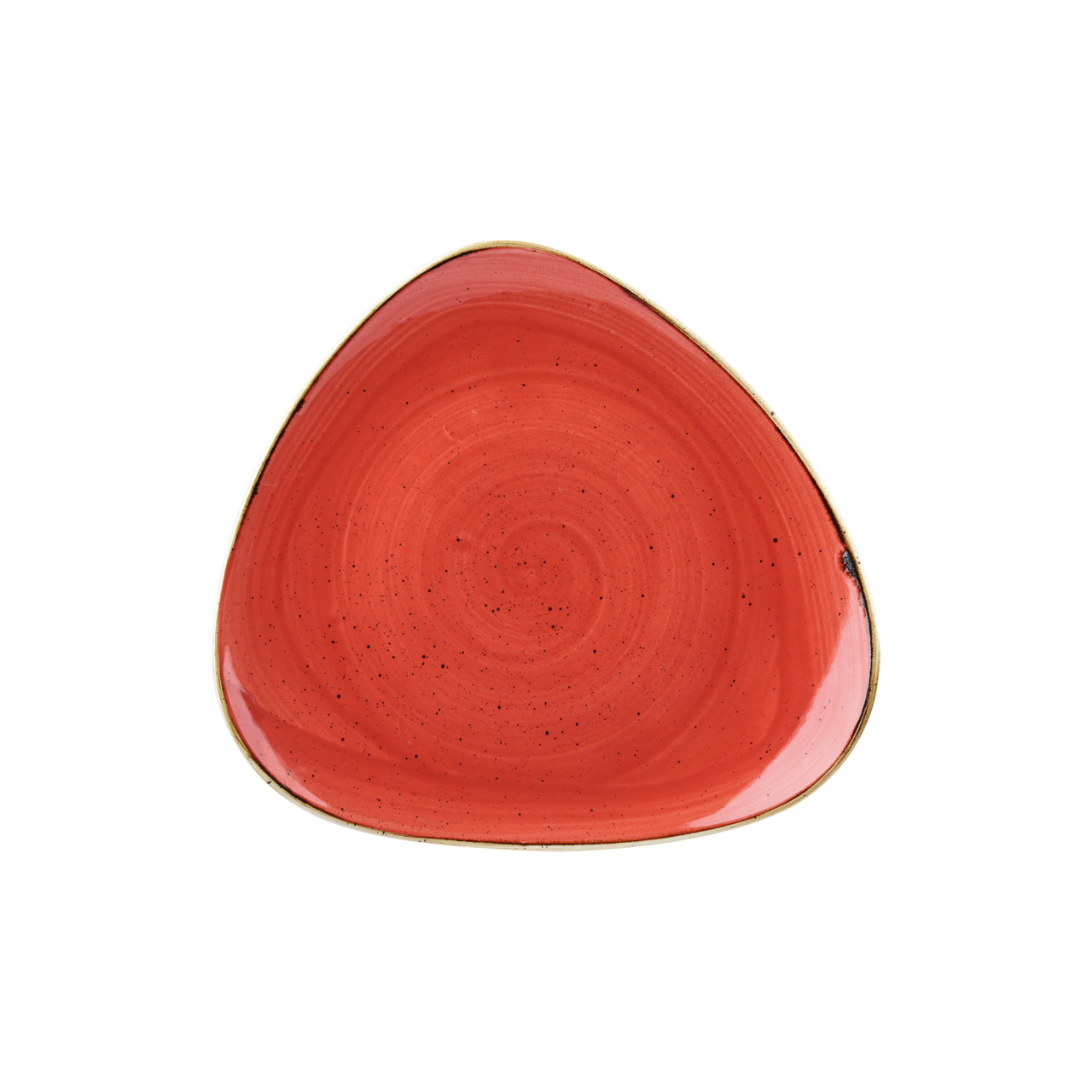 Stonecast, Teller Lotus dreieckig ø 192 mm Berry Red