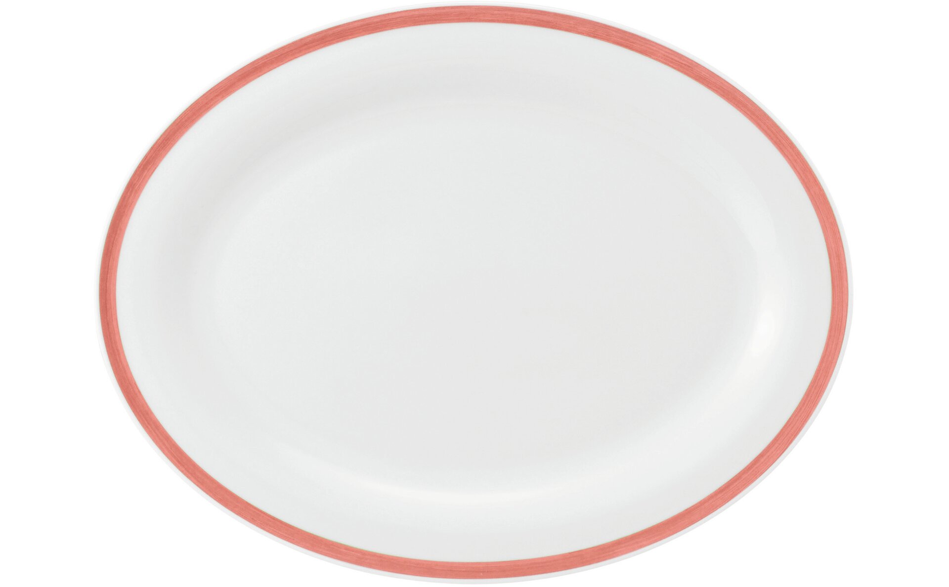 Community, Platte oval 311 x 239 mm Pinselband rot