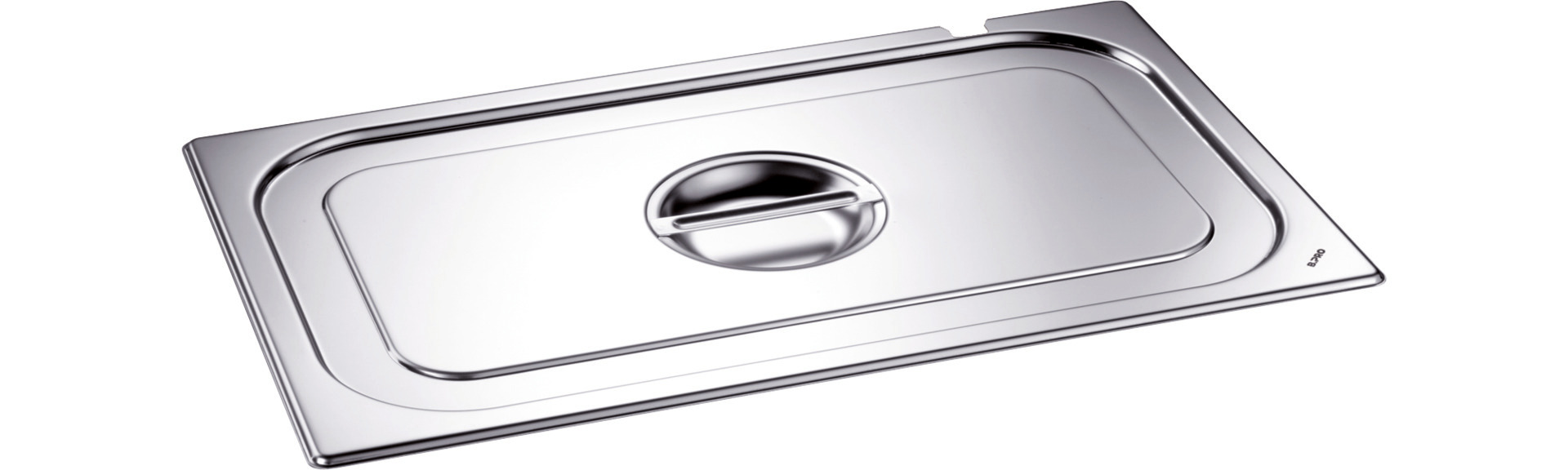Edelstahl Deckel Für GN 1/4 Behälter - Mit Löffelaussparung, Spülmaschinenfest