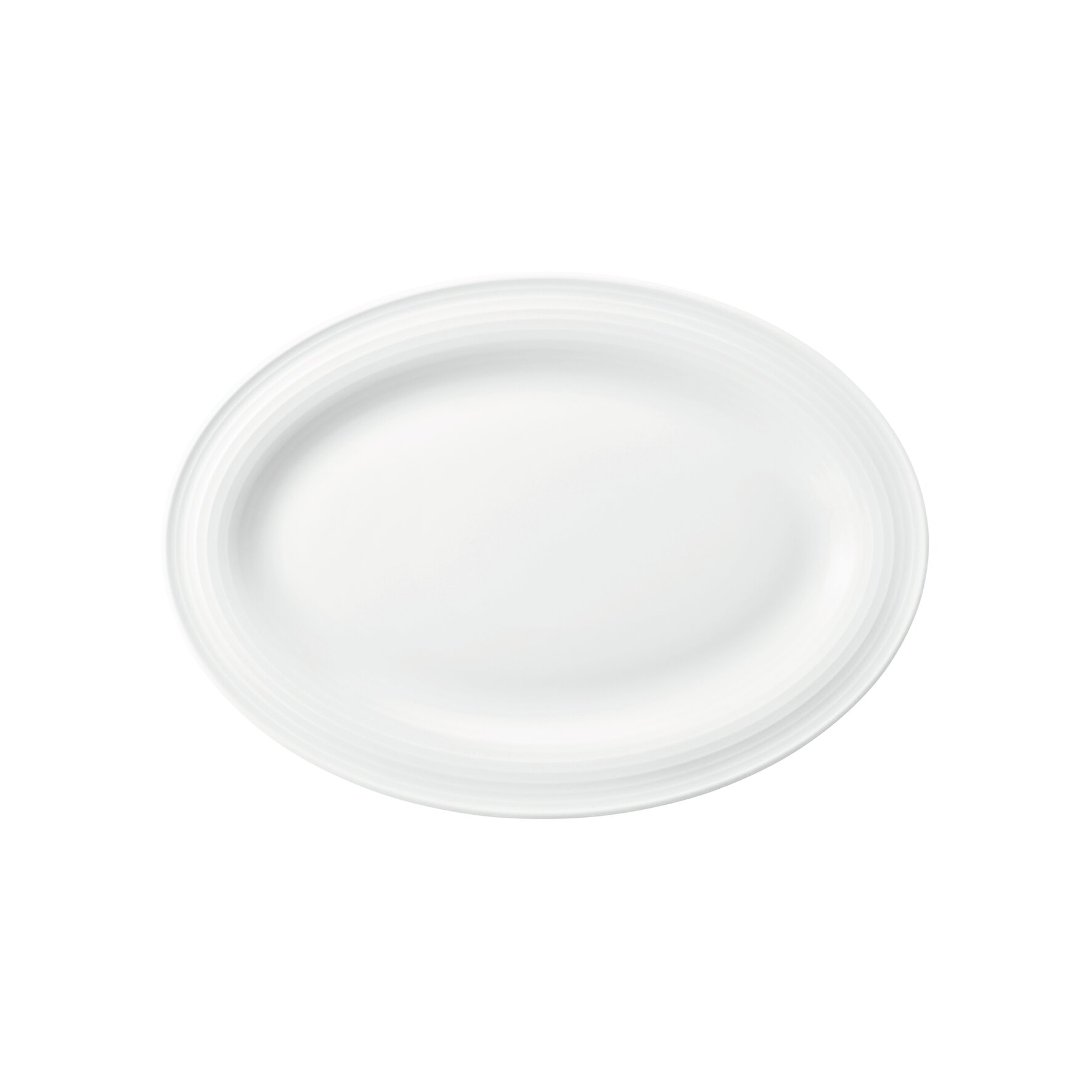 Blues, Platte oval 254 x 181 x 22 mm weiß uni