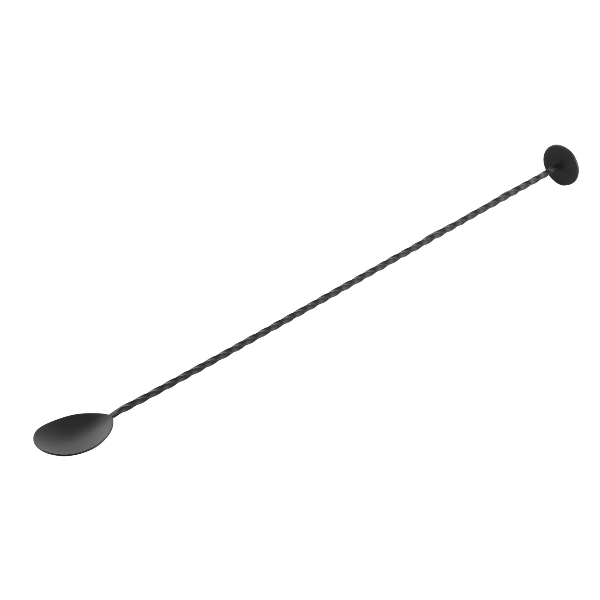 Barlöffel Twisted mit Stößelende 400 mm schwarz matt