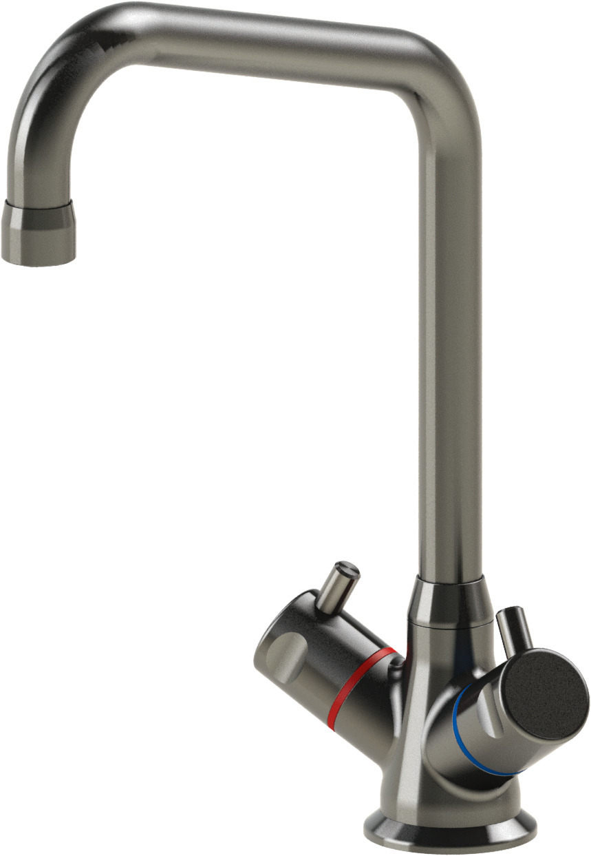 Einloch-Zweigriff-Mischbatterie 1/2" / Ausladung 250 mm / mit HU-Auslauf
