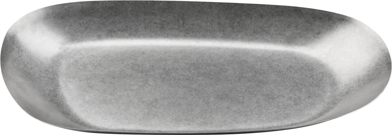 Edelstahlserie "Yoko" Platte flach oval 31x14,7cm