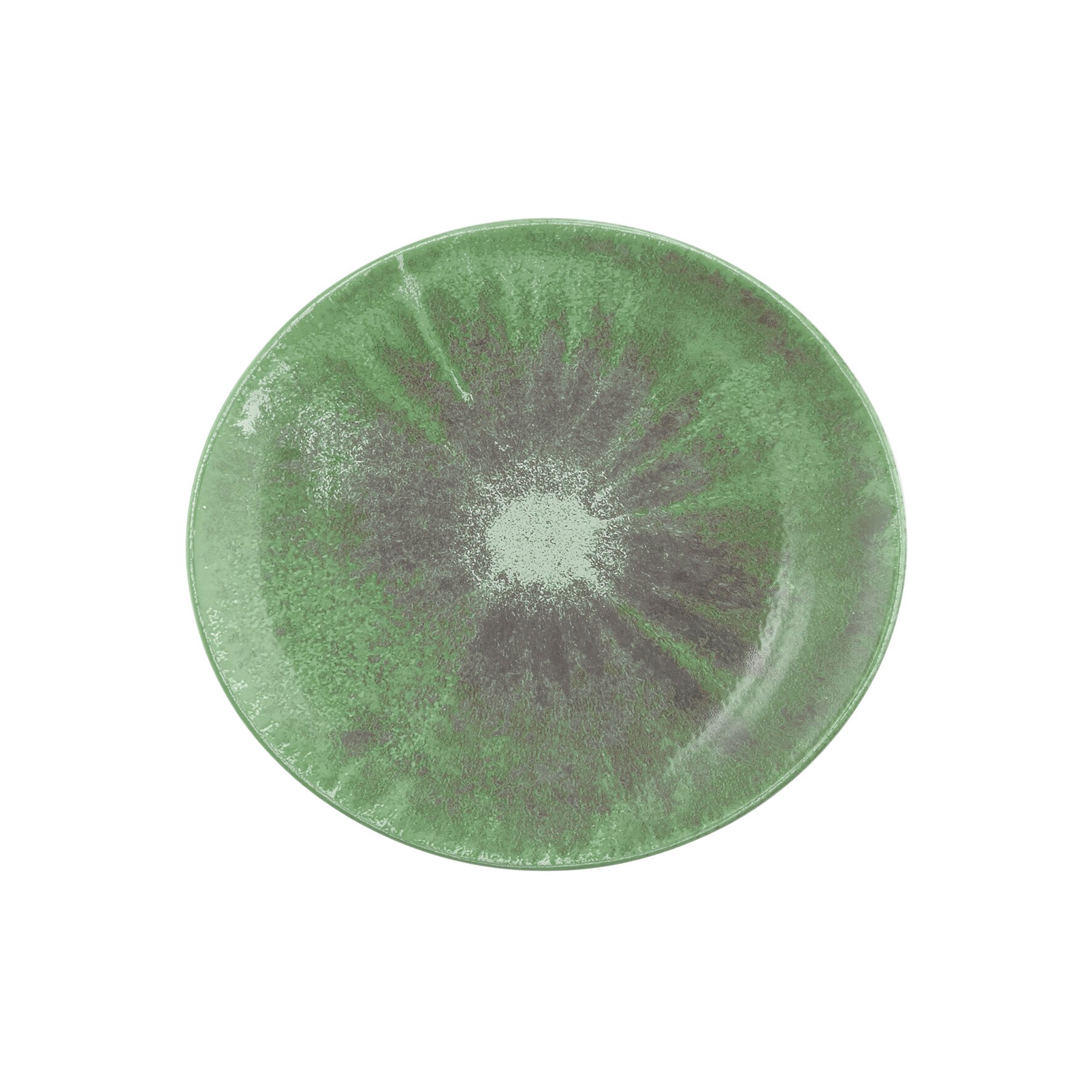 Modern Life, Frühstücksteller oval 210 x 192 mm Batik Matcha