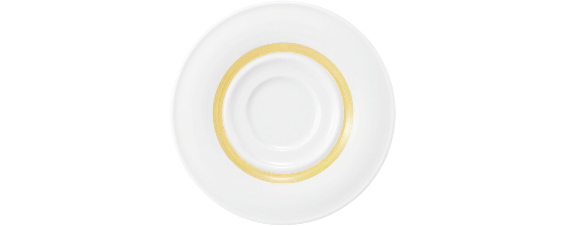 Community, Kombi-Untertasse "1" ø 155 mm Pinselband ocker