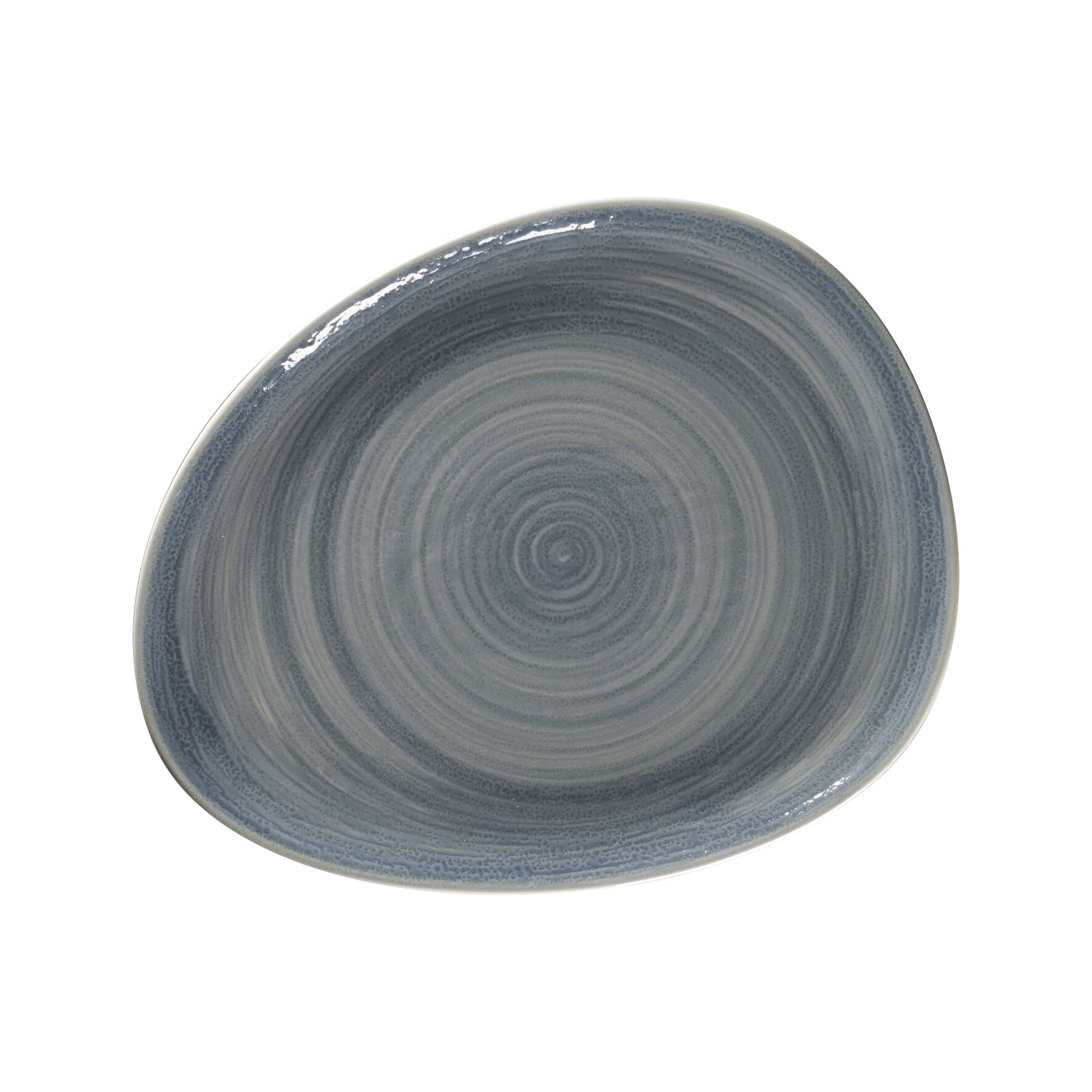 Spot, Teller flach organisch 279 x 224 mm jade blue