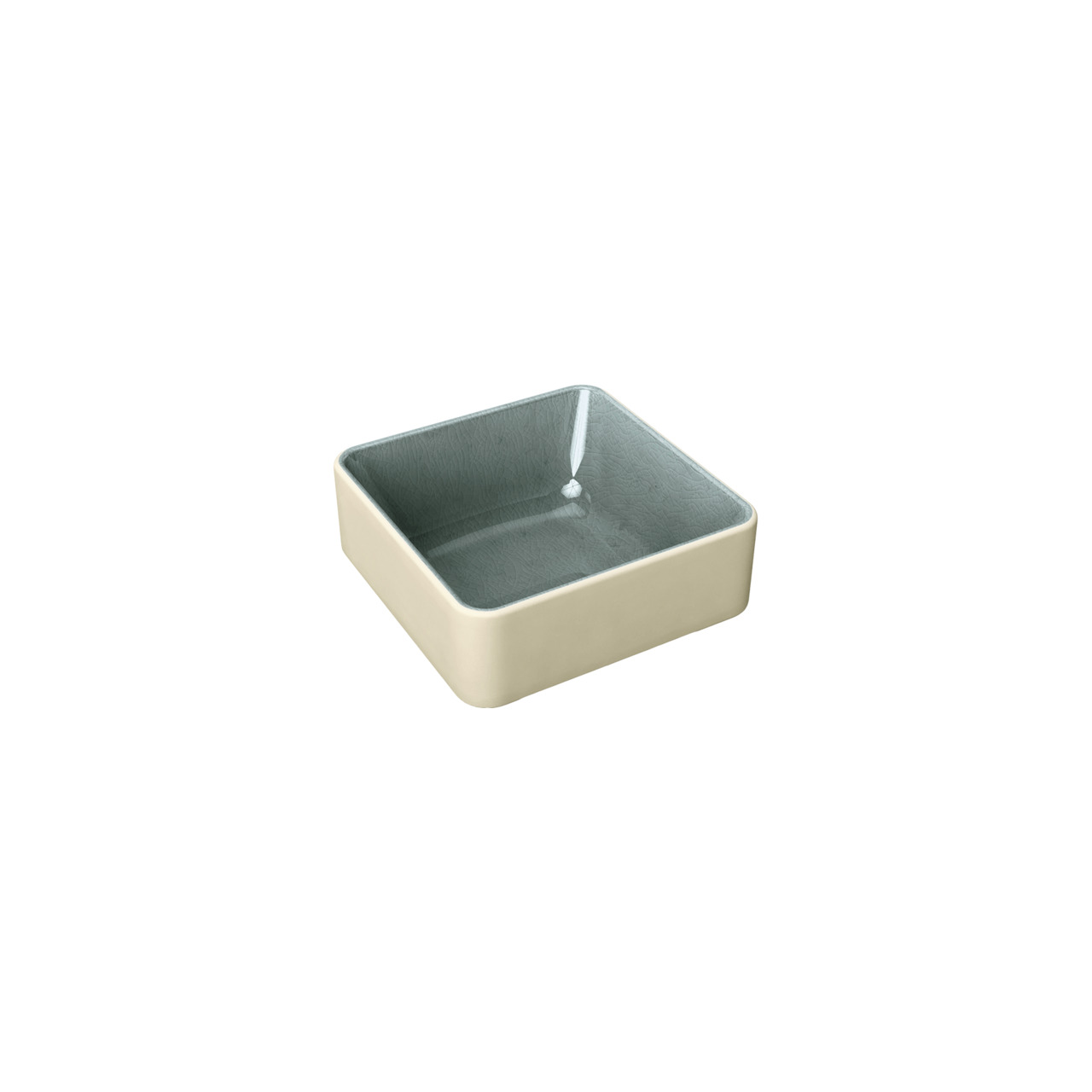 Nara, Schale tief eckig 90 x 90 mm / 0,19 l grau