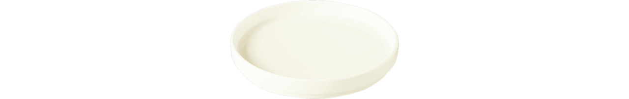 Nordic, Teller flach ohne Rand ø 120 mm creme auch als Deckel für Schale NOBW12