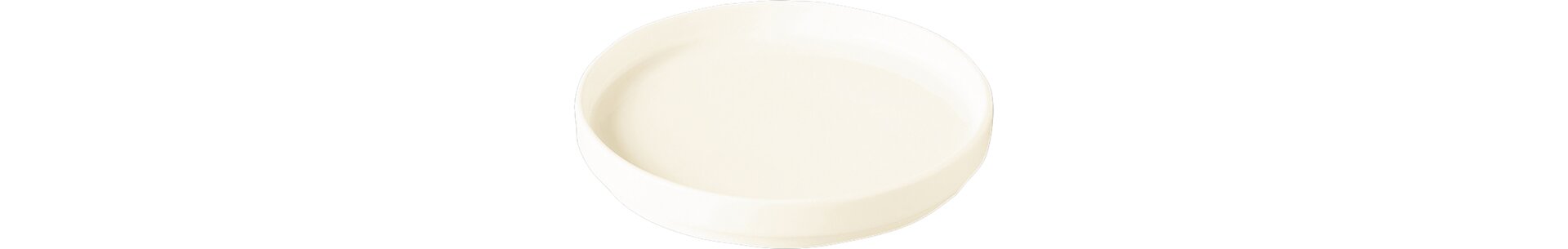 Nordic, Teller flach ohne Rand ø 119 mm creme auch als Deckel für Schale NOBW12