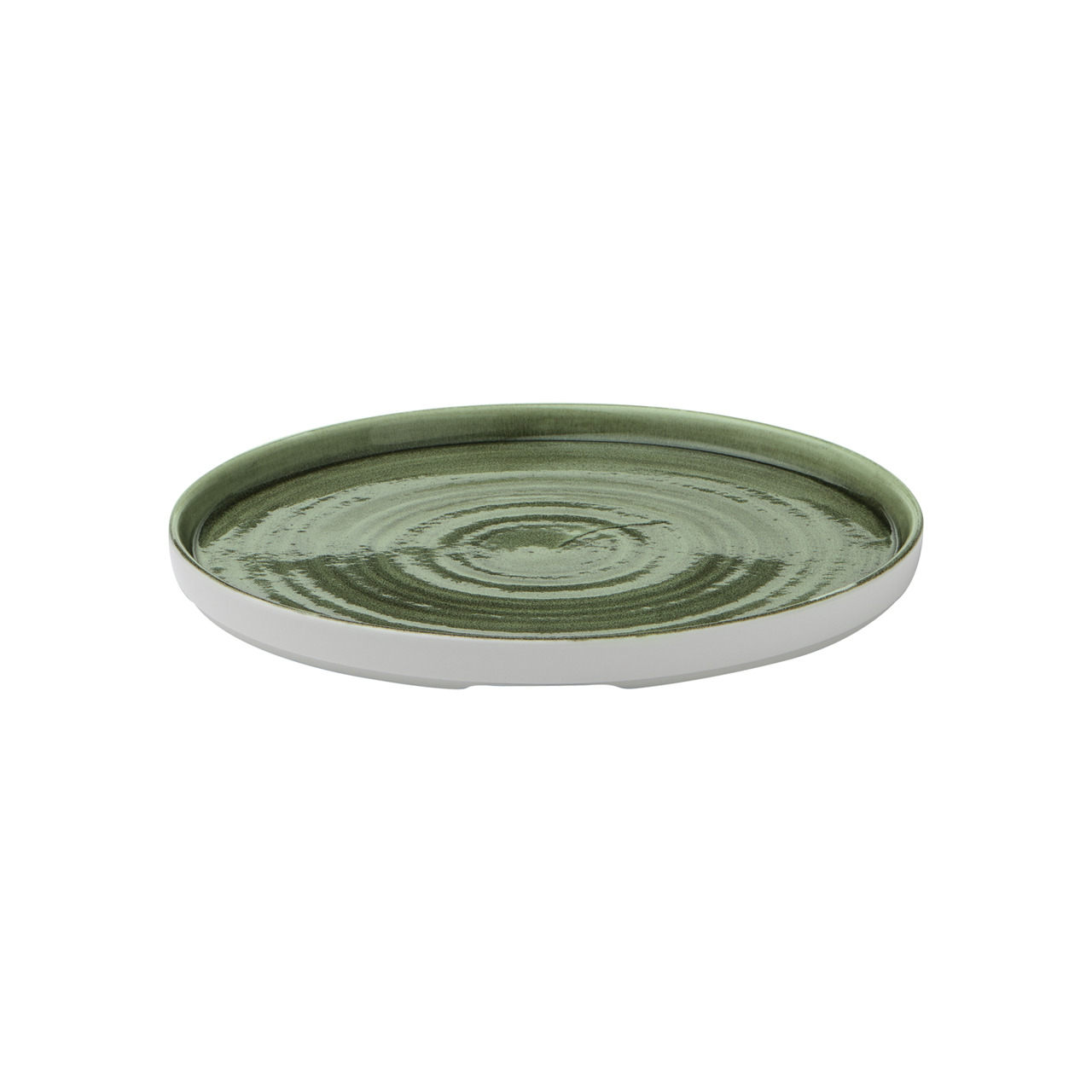 Stonecast Patina, Teller Chefs flach mit Steilrand ø 260 mm Burnished Green