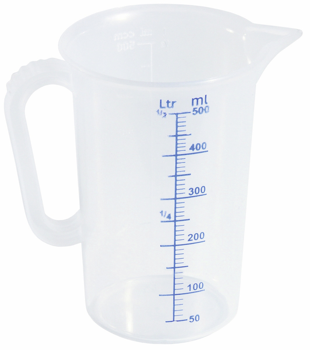 Messbecher 0,50 l milchig-transparent