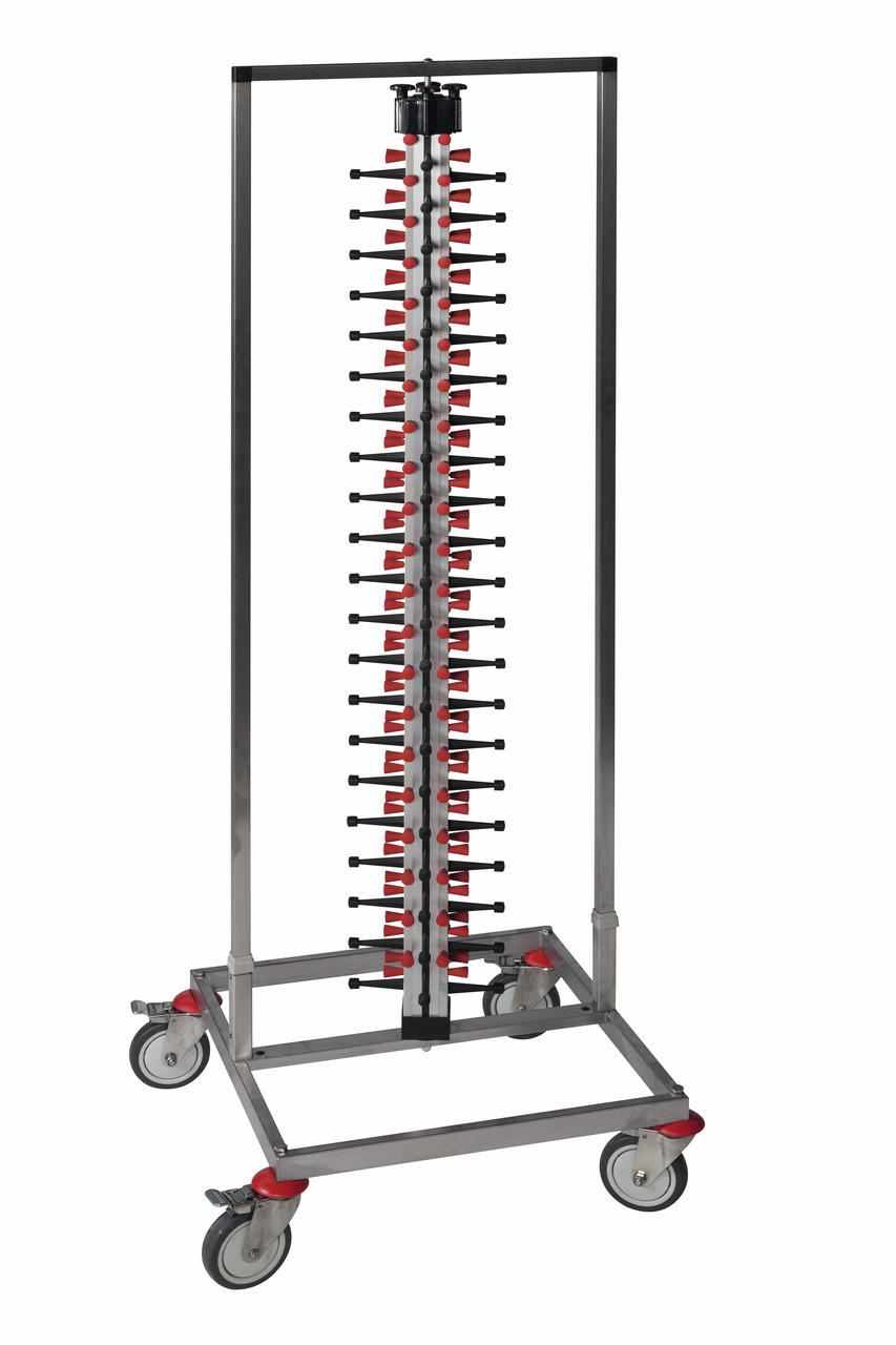 Tellerstapelsystem PLATE MATE, fahrbar, bis 84 Teller / H=1850 mm