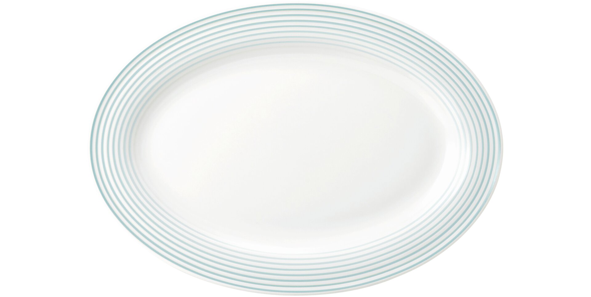 Blues, Platte oval 254 x 181 x 22 mm arktisblau