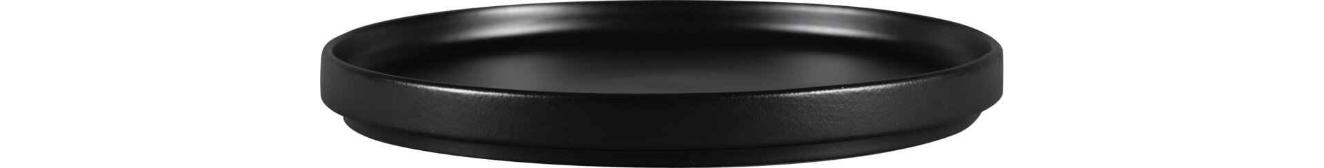 Nordic, Teller flach ohne Rand / Deckel ø 227 mm schwarz für NODP23